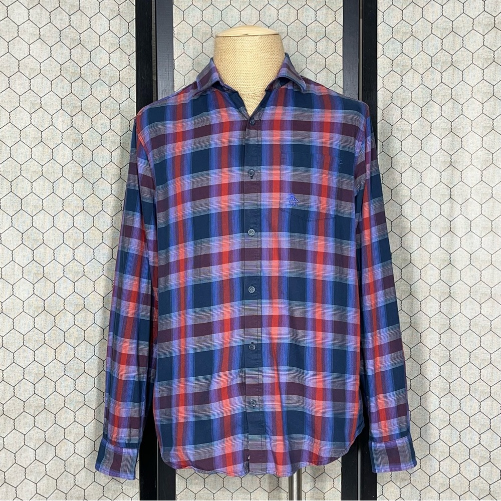 Original Penguin Heritage Slim Fit Plaid Button Down Shirt